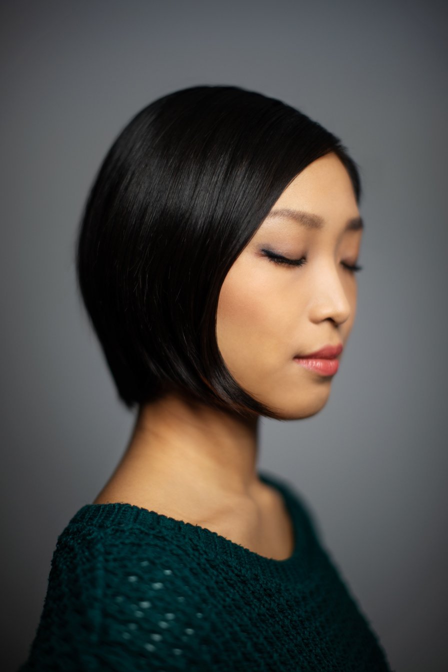 Beautiful asian woman with short hair